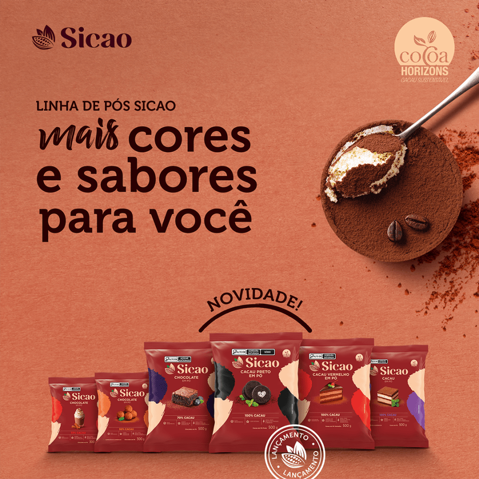 Lançamentos pós de cacau e chocolate sicao